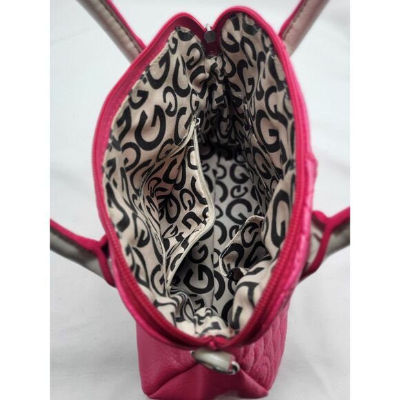 Guess Hot Pink Quilted Bag - Picture 5 of 10